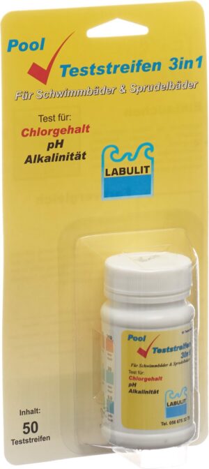 Teststreifen für Chlor pH-Wert und Alkalinität (Labulit)